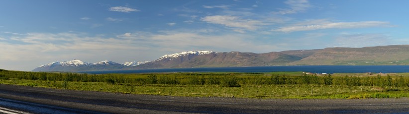 Panorama pořízené cestou do Akureyri