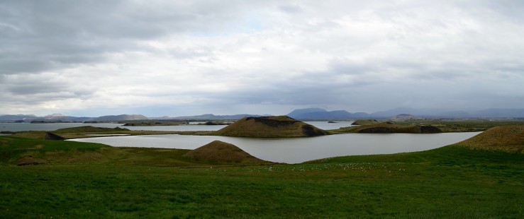 Pseudokráter u jezera Mývatnu
