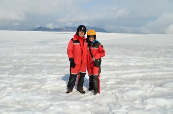 Společná fotka na ledovci Vatnajökull