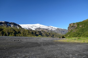 Kouzelný pohled na ledovec Eyjafjallajökull