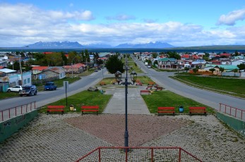 Pohled na městečko Puerto Natales
